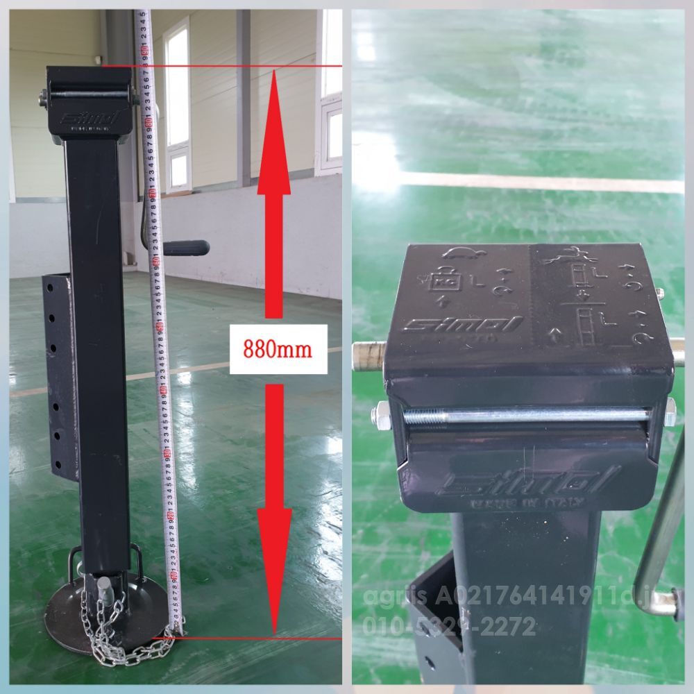 스탠드 스탠드(받침대) 트레일러,견인형작업기용 뒤우측면