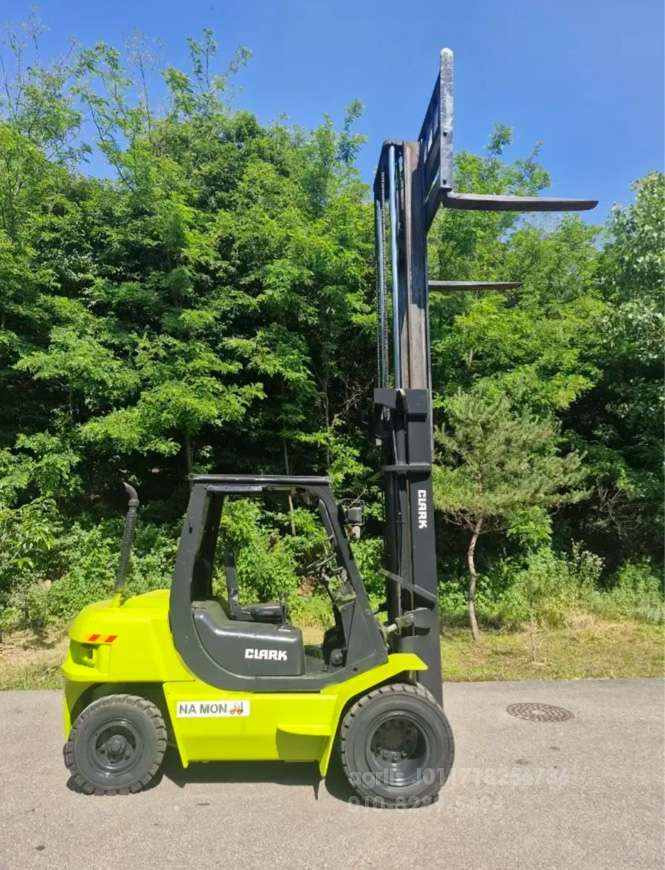 Kukje Forklift 삼성클락 4.5톤자동발디젤지게차 하이마스타4미터50 상승 