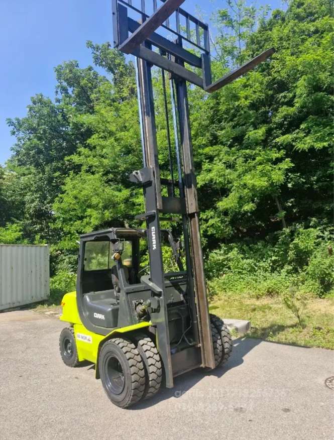 Kukje Forklift 삼성클락 4.5톤자동발디젤지게차 하이마스타4미터50 상승  뒤우측면