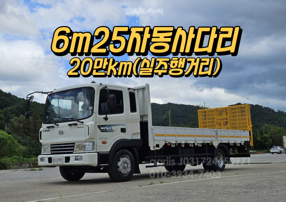 Hyundai  6m25초장축 자동사다리 