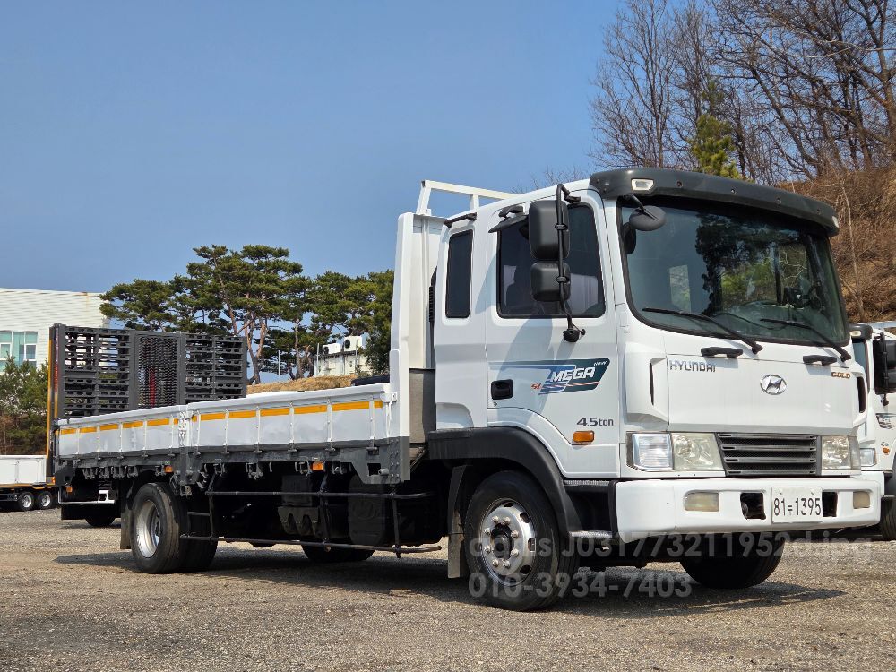 Hyundai 메가트럭5톤 6m25초장축자동사다리  뒤우측면