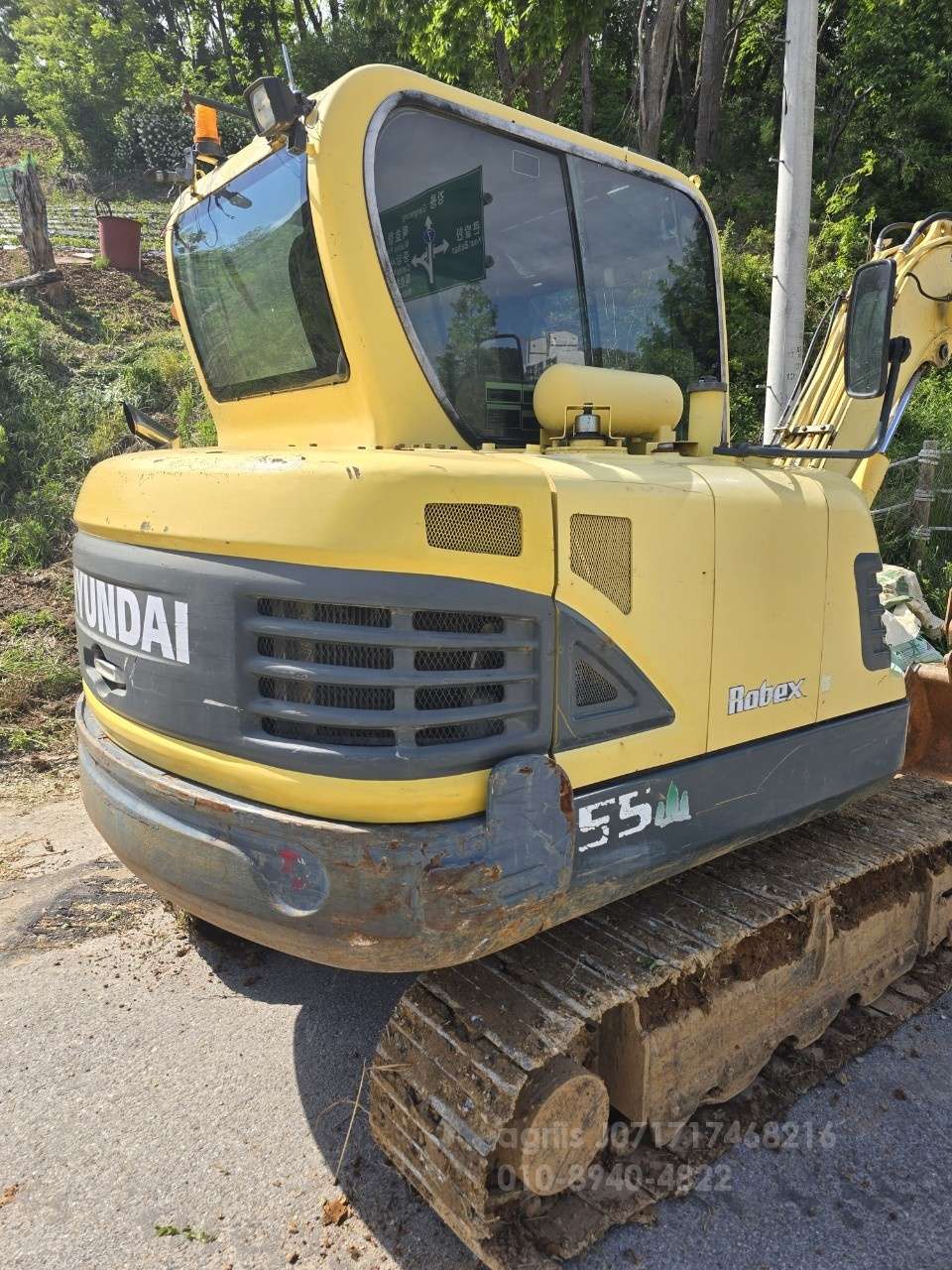 Hyundai Excavator R55  뒤우측면